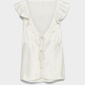Aritzia tonka blouse light birch